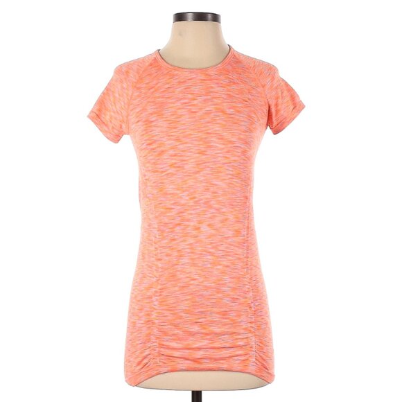 Athleta Heathered Orange Momentum Seamless Tee - Picture 1 of 2